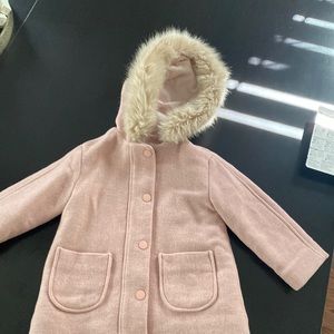 Zara blush pink peacoat